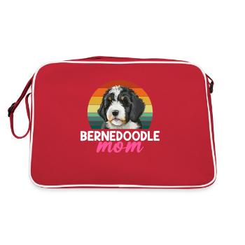 Bernedoodle Mom - Retro Bag - red/white - Back