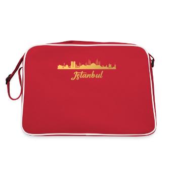 Istanbul, turkiye, turkey - Retro Tasche - Rot/Weiß - Hinten