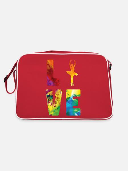 Ballet Danseuse Danse Ballerine - Sac Retro - rouge/blanc