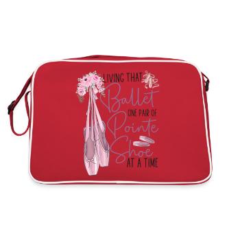 Ballet Danseuse Danse Ballerine - Sac Retro - rouge/blanc - Dos