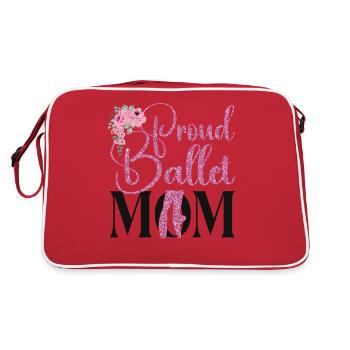 Ballet Dancer Dance Girl Ballerina - Retro Tasche - Rot/Weiß - Hinten
