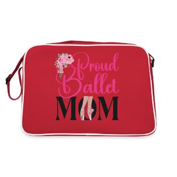 Ballet Dancer Dance Girl Ballerina - Retro Tasche - Rot/Weiß - Hinten