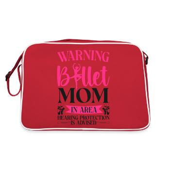 Ballet Dancer Dance Girl Ballerina - Retro Tasche - Rot/Weiß - Hinten