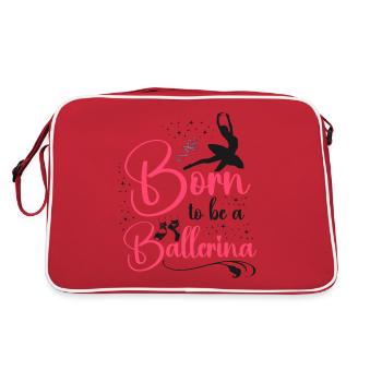 Ballet Dancer Dance Girl Ballerina - Retro Tasche - Rot/Weiß - Hinten