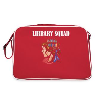 Library Squad - Retro Bag - red/white - Back