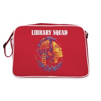 Library Squad - Retro Bag - red/white - Back