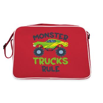 Monster Trucks - Monster Trucks Rule - Retro Bag - red/white - Back