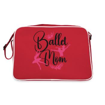 Ballet Dancer Dance Girl Ballerina - Retro Tasche - Rot/Weiß - Hinten