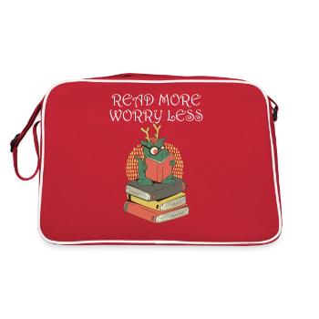 Read more, worry less - Retro Bag - red/white - Back