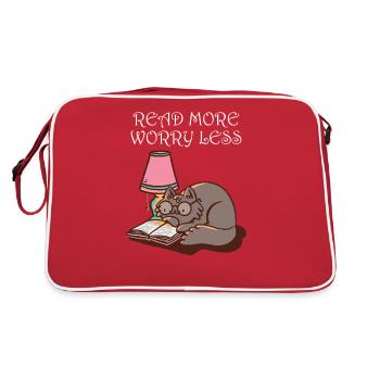Read more, worry less - Retro Bag - red/white - Back