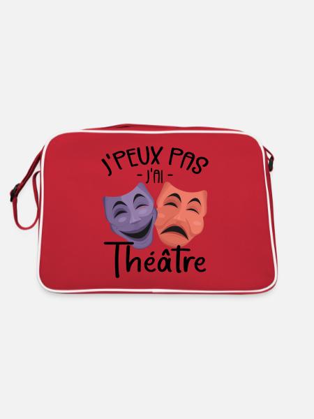 Je Peux Pas J'ai Théâtre - Théâtre - Sac Retro - rouge/blanc - Dos