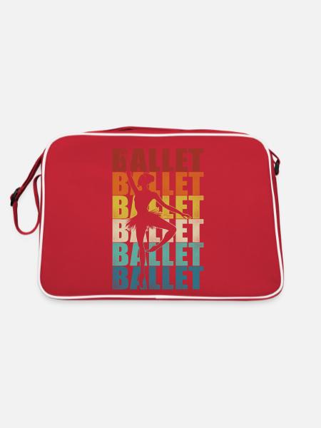 Ballet Danseuse Danse Ballerine - Sac Retro - rouge/blanc - Dos
