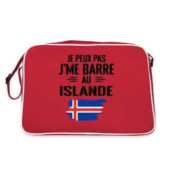 Je Peux Pas J'me Barre Au Islande - Sac Retro - rouge/blanc - Dos