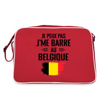 Je Peux Pas J'me Barre Au Belgique - Sac Retro - rouge/blanc - Dos