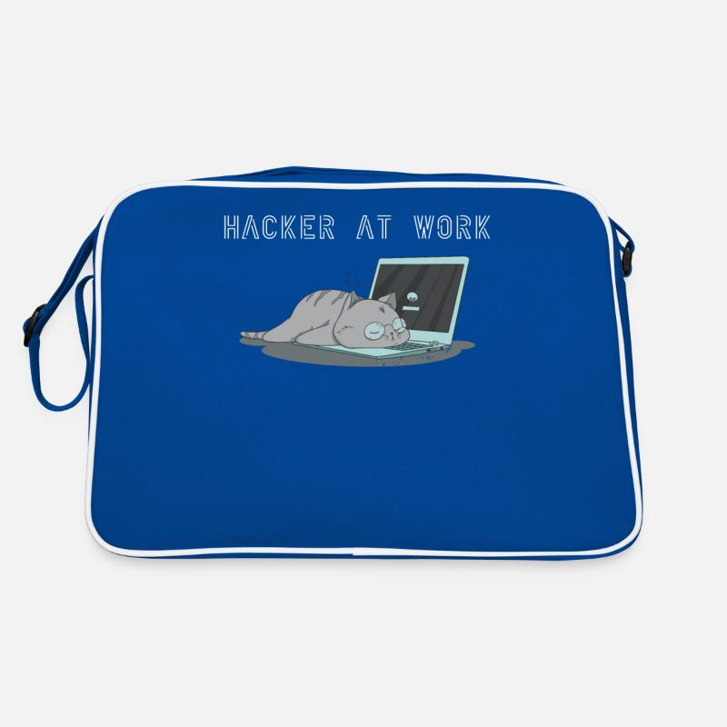 Hacker at work Retro Tasche