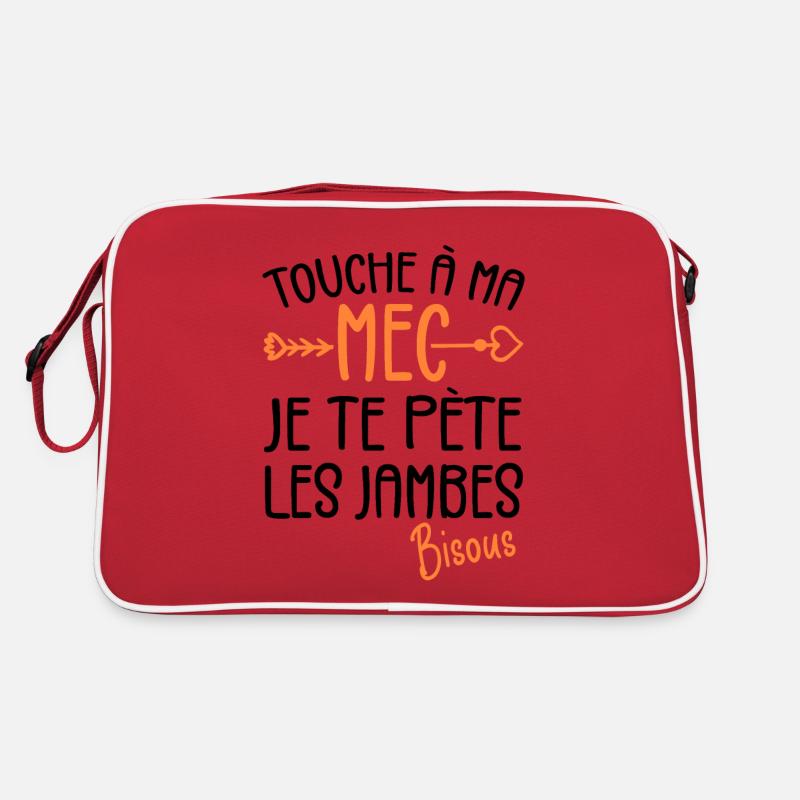 Touche À Mon Mec Pète Les Jambes Humour Sac Retro