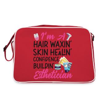 Soins de la peau d’esthéticienne agréée mignonne - Sac Retro - rouge/blanc - Dos