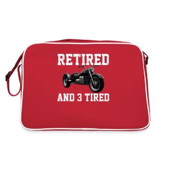 Motortrike Three Wheeled Motorcycle Triker - Retro Bag - red/white - Back