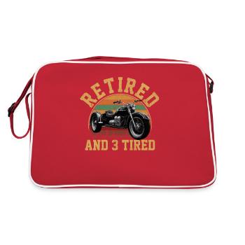 Motortrike Three Wheeled Motorcycle Triker - Retro Bag - red/white - Back