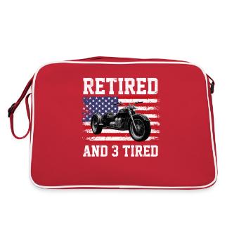 Motortrike Three Wheeled Motorcycle Triker - Retro Bag - red/white - Back