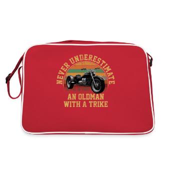 Motortrike Three Wheeled Motorcycle Triker - Retro Bag - red/white - Back