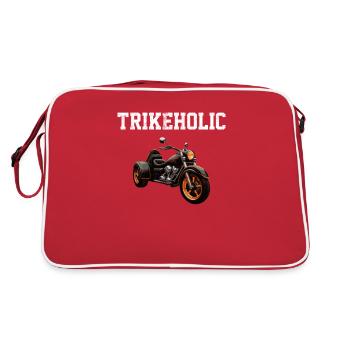 Motortrike Three Wheeled Motorcycle Triker - Retro Bag - red/white - Back