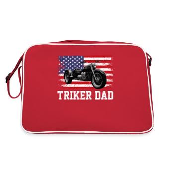 Motortrike Three Wheeled Motorcycle Triker - Retro Bag - red/white - Back