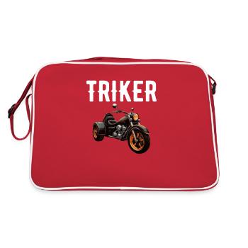 Motortrike Three Wheeled Motorcycle Triker - Retro Bag - red/white - Back