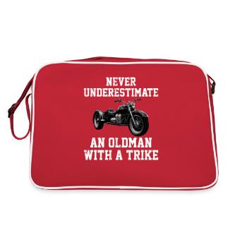 Motortrike Three Wheeled Motorcycle Triker - Retro Bag - red/white - Back