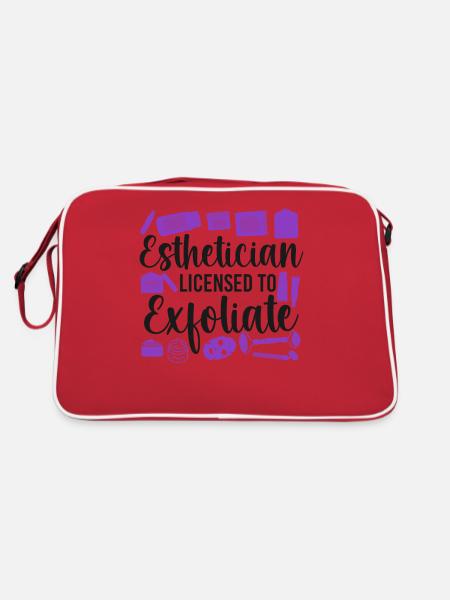 Cute Licensed Esthetician Skincare - Retro Tasche - Rot/Weiß - Hinten