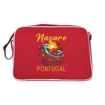 Nazare, Portugal - Retro Bag - red/white - Back