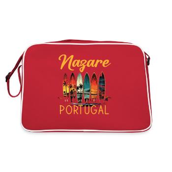 Nazare, Portugal - Retro Bag - red/white - Back