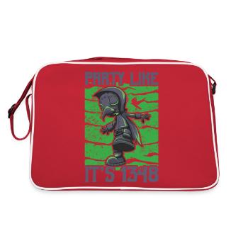 Médecin, médecin, étudiant en médecine, diplômé - Sac Retro - rouge/blanc - Dos