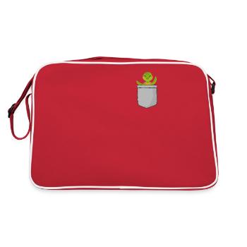 Sea Turtle Tortoise Pocket - Retro Bag - red/white - Back