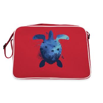 Sea Turtle Tortoise - Retro Bag - red/white - Back