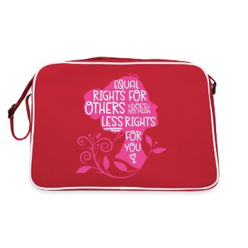 Feminist Equal Rights For Others - Retro Bag - red/white - Back