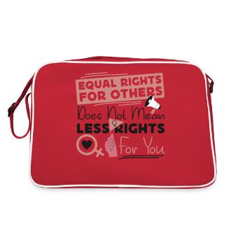 Feminist Equal Rights For Others - Retro Bag - red/white - Back