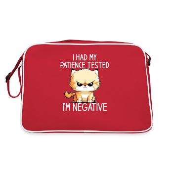 i had my patience tested - Retro Tasche - Rot/Weiß - Hinten