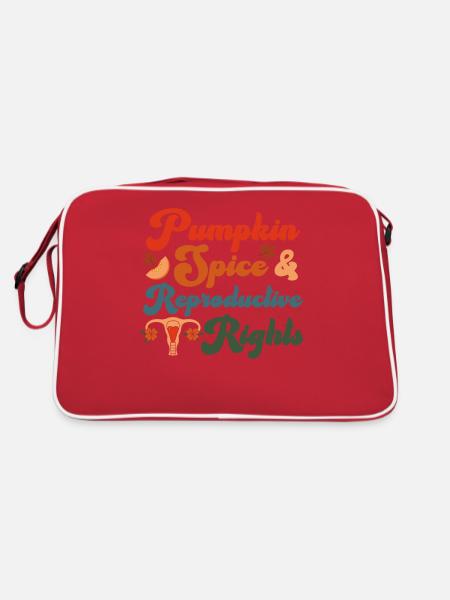 Feminist Fall Autumn Pumpkin Spice - Retro Tasche - Rot/Weiß - Hinten