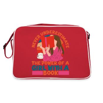 Feminist Never Underestimate The - Retro Bag - red/white - Back