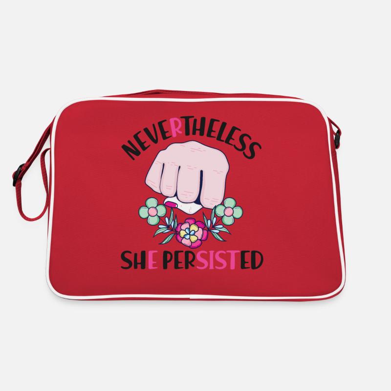 Feminist Nevertheless She Retro Tasche