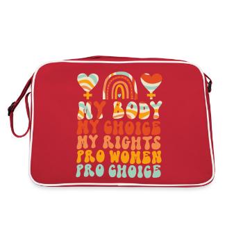 Feminist My Body My Choice My - Retro Bag - red/white - Back