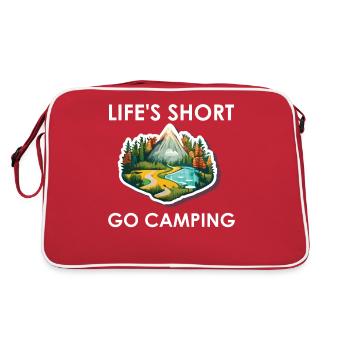 La vie courte Go Camping - Sac Retro - rouge/blanc - Dos