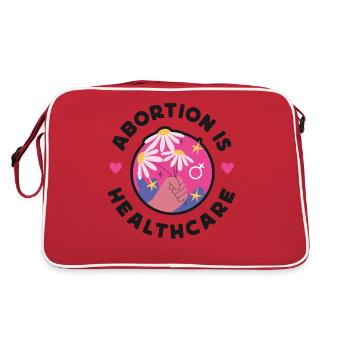 Feminist Abortion Is Healthcare - Retro Bag - red/white - Back