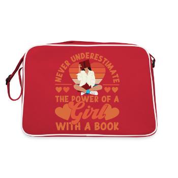 Feminist Retro Never Underestimate - Retro Bag - red/white - Back