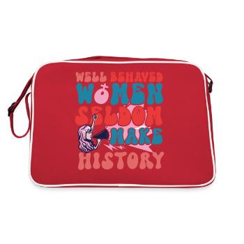 Feminist Well Behaved Women Seldom - Retro Bag - red/white - Back