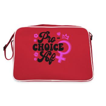 Feminist Pro-Choice Af - Retro Bag - red/white - Back