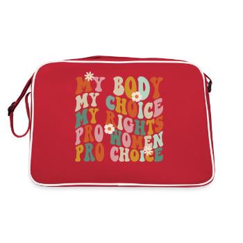 Feminist My Body My Choice My - Retro Bag - red/white - Back