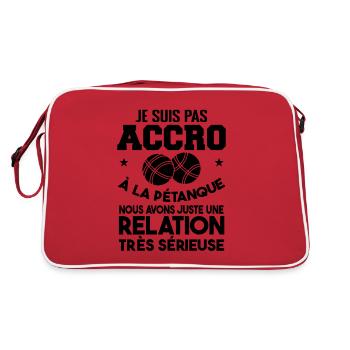 Petanque Humour Boccia Cadeau Humour Pétanque - Sac Retro - rouge/blanc - Dos