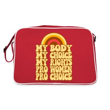 Feminist My Body My Choice My - Retro Bag - red/white - Back